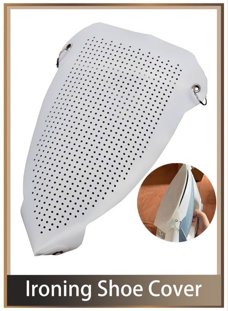 Ironing Shoe Cover, Steam Iron Guard on Most Standard Size, Easy Installation for All Fabrics, Prevents Burn, Sticking, with Bag, Ironing Board Cover, Cover Iron Shoe Used, lron Heat Protector, Steam Ironing Accessories, Iron Sole Shield Fabric Protective Film(1.0mm) - Image 1